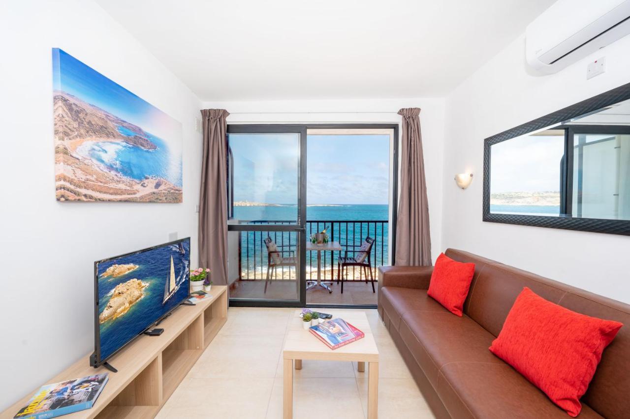 Islet Promenade Seafront 1 Bedroom Apartment With Sea View Balcony By Getawaysmalta St. Paul's Bay Exteriér fotografie