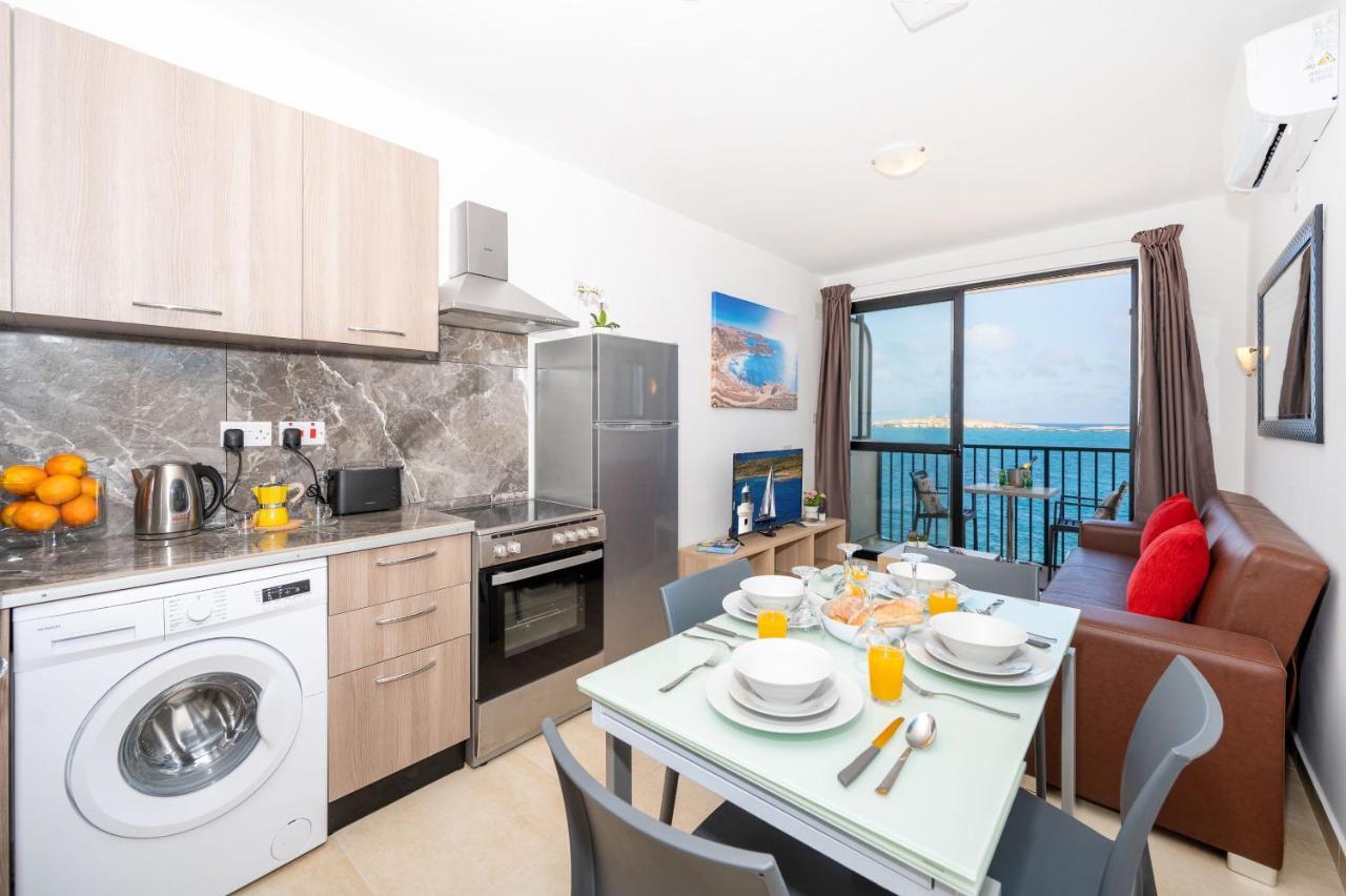 Islet Promenade Seafront 1 Bedroom Apartment With Sea View Balcony By Getawaysmalta St. Paul's Bay Exteriér fotografie